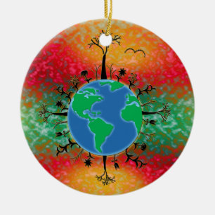 Earth Day ~ Sunrise Ceramic Ornament