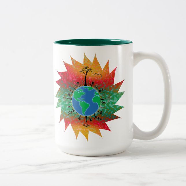 Earth Day ~ Sunrise Two-Tone Coffee Mug (Right)