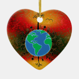 Earth Day ~ Sunset Ceramic Ornament
