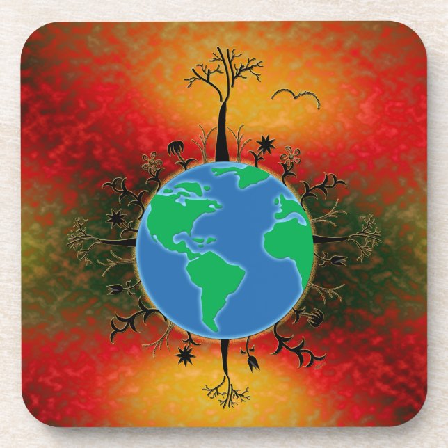 Earth Day ~ Sunset Coaster (Front)