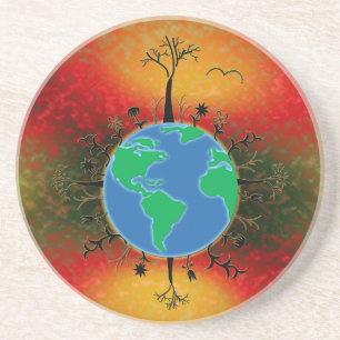 Earth Day ~ Sunset Coaster