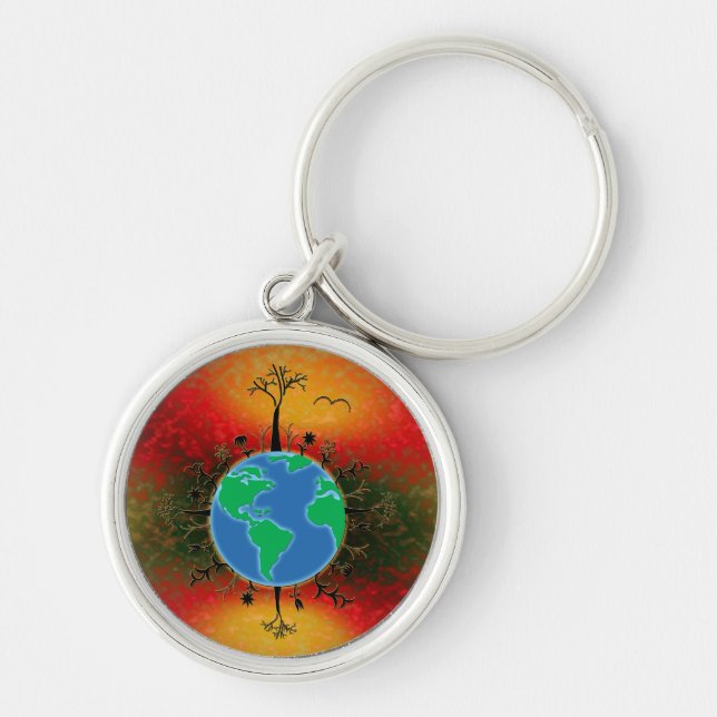 Earth Day ~ Sunset Keychain (Front)