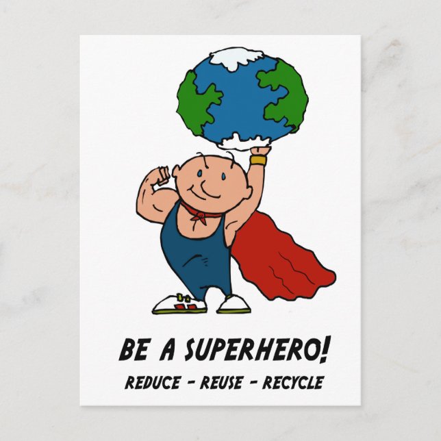 Earth Day Superhero Postcard (Front)