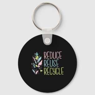 Earth Day The 3 R's Reduce Reuse Recycle Earth Keychain