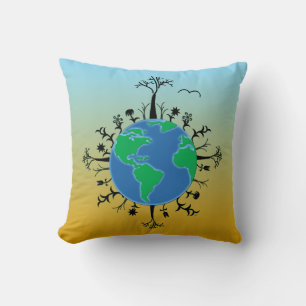 Earth Day Throw Pillow