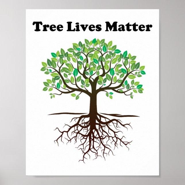 Earth Day Tree Lives Problem - Save The Trees  Poster (Front)