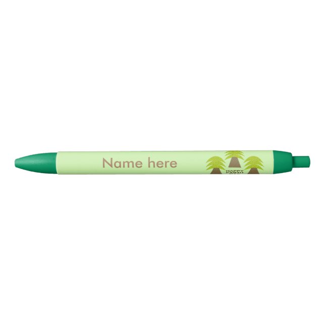 Earth Day Trees Personalized Blue Ink Pen (Front)