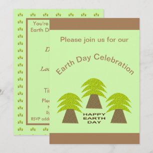 Earth Day Trees Personalized Invitation