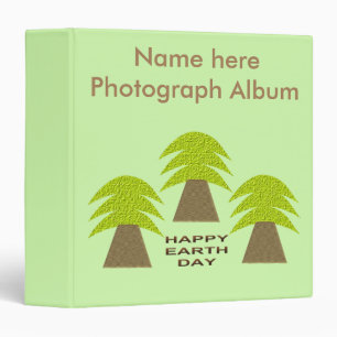 Earth Day Trees Personalized Photograph Album Binder