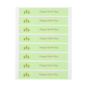 Earth Day Trees Personalized Wraparound Address Label