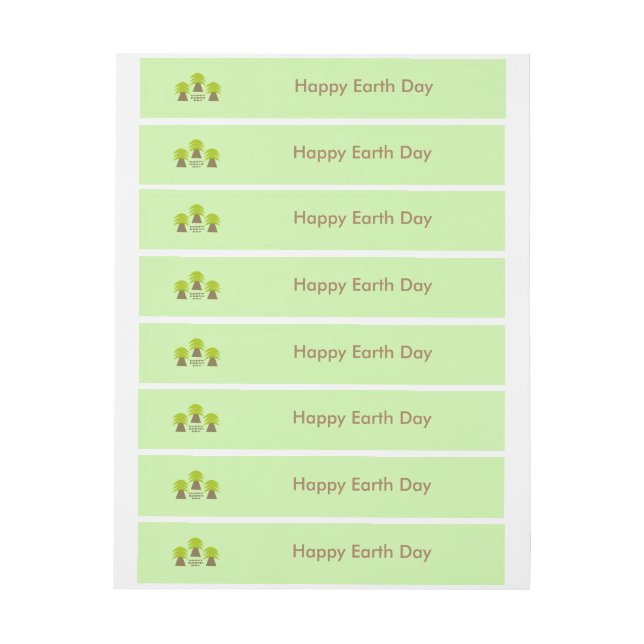 Earth Day Trees Personalized Wraparound Address Label (Sheet)