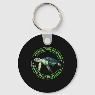 Earth Day Turtle Animal Rights Environmental Prote Keychain