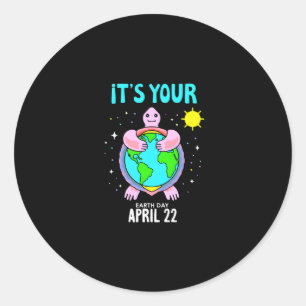 Earth Day Turtle Design April 22 For Nature Lovers Classic Round Sticker