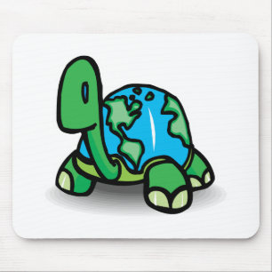earth day turtle mouse pad