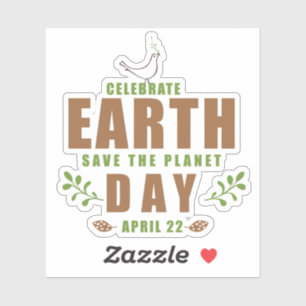 Earth Day typography design Save the planet