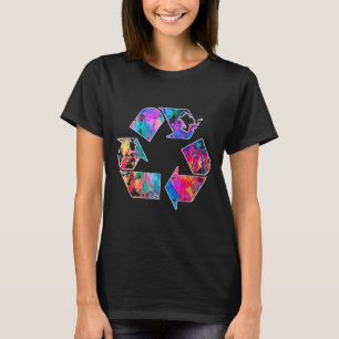 Earth Day Vintage Recycle Reduce Reuse Waste Logo  T-Shirt
