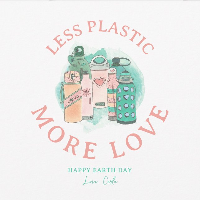 Earth Day Water Bottles Holiday Card (Creator Uploaded)