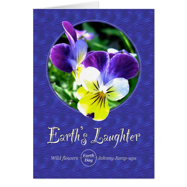 Earth Day Wildflower Laughter Card (Front)