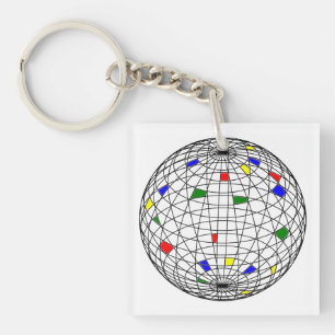 Earth Day,wireframe Keychain