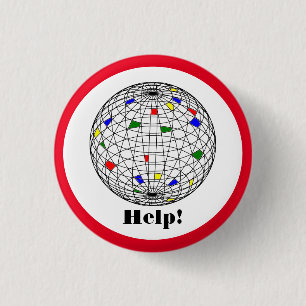 Earth Day,wireframe, personalized 1 Inch Round Button