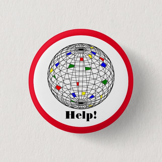 Earth Day,wireframe, personalized 1 Inch Round Button (Front)