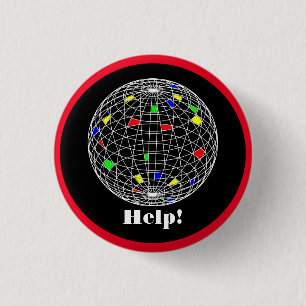 Earth Day,wireframe, personalized 1 Inch Round Button