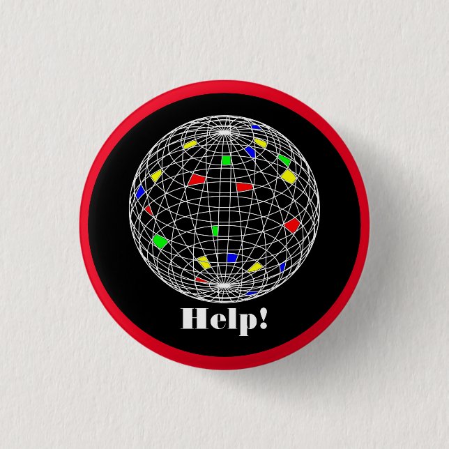 Earth Day,wireframe, personalized 1 Inch Round Button (Front)