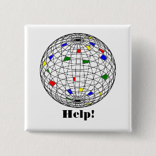 Earth Day,wireframe, personalized 2 Inch Square Button