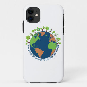 Earth day. You have the power to change the world iPhone 11 Case