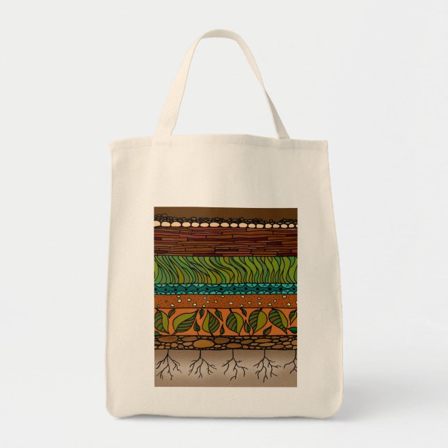 Earth Elements ~ Grocery Tote Bag (Front)