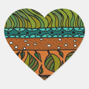 Earth Elements Heart Sticker