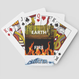 Earth, Fire, Water Playing Cards