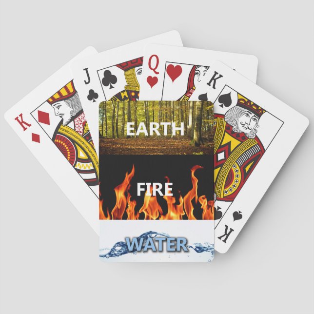 Earth, Fire, Water Playing Cards (Back)