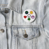 Earth, Flower, Peace, Tree, Love, Obama Button (In Situ)