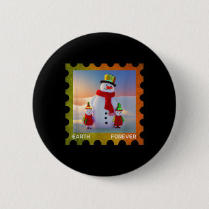Earth Forever Environmental Protection Stamp Sunse 2 Inch Round Button