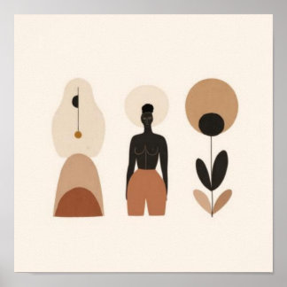 Earth & Form – Minimalist Botanical Art 1 Poster