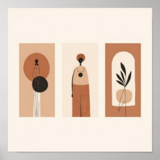  Earth & Form – Minimalist Botanical Art IV Poster