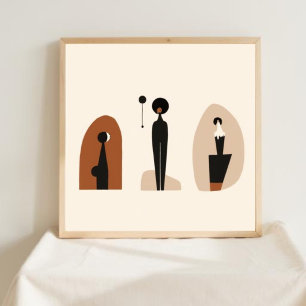 Earth & Form – Minimalist Botanical Art Poster