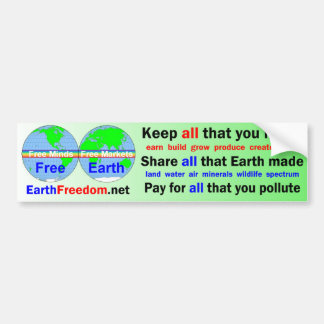 Earth Freedom Bumper Sticker