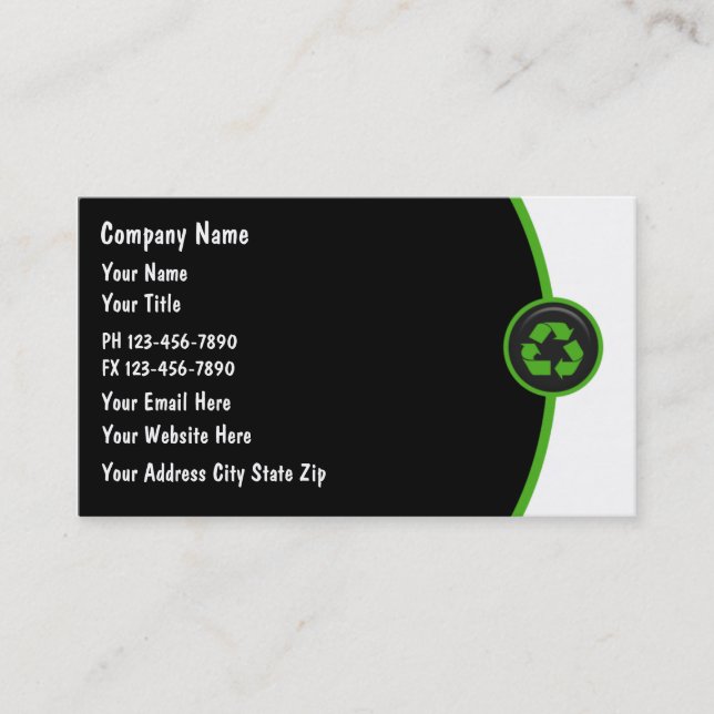 Earth Friendly Business Cards (Front)