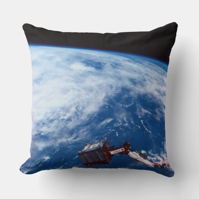 Earth from a Space Shuttle 2 Throw Pillow (Front)
