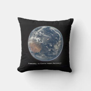 Earth From Artemis II Throw Pillow