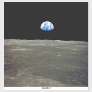 Earth from Moon in Black Space: Earthrise