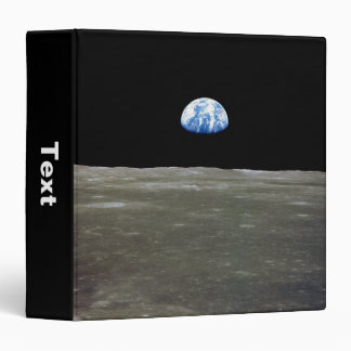 Earth from Moon in Black Space: Earthrise Binder