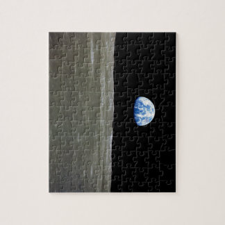 Earth from Moon in Black Space: Earthrise Jigsaw Puzzle
