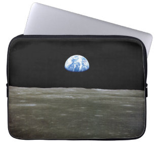Earth from Moon in Black Space: Earthrise Laptop Sleeve