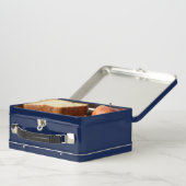 Earth from Moon in Black Space: Earthrise Metal Lunch Box (Inside)