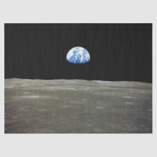Earth from Moon in Black Space: Earthrise Tissue Paper