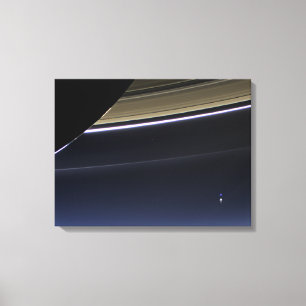 Earth from Saturn Canvas Print