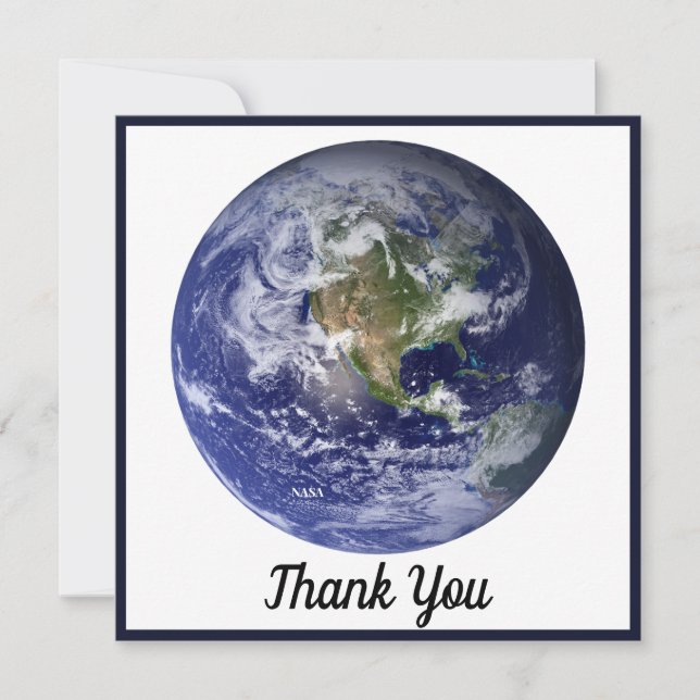 Earth from Space, Blue Marble by NASA Card (Front)